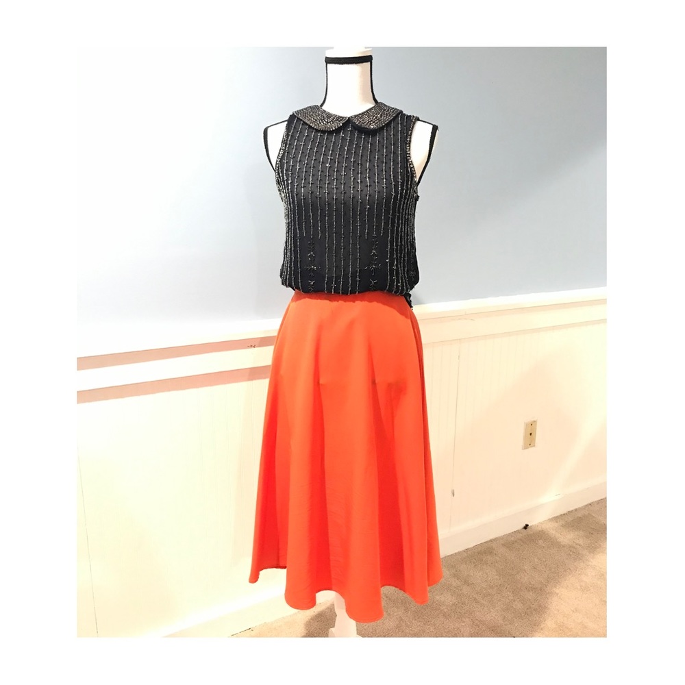 Zara XS Mesh Beaded Top, Black